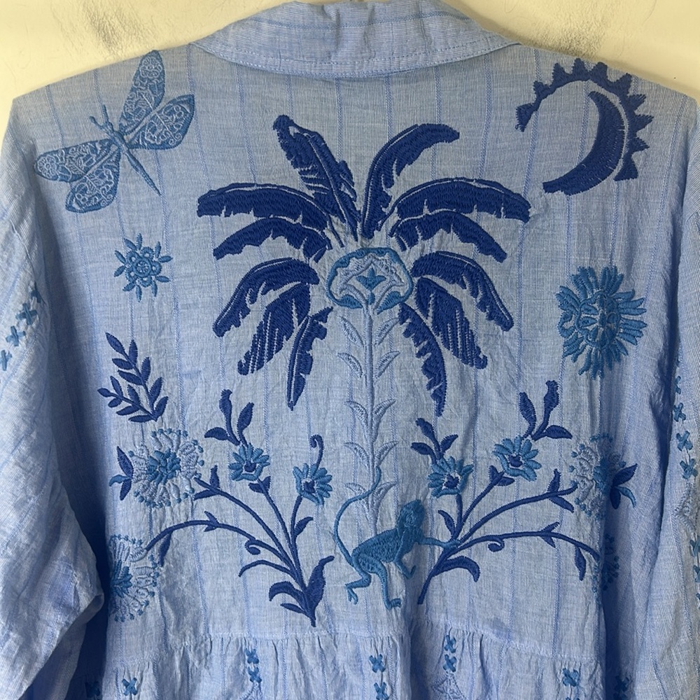 JOHNNY WAS TARRA TIERED SHIRT TUNIC Size XL - Picture 7 of 16